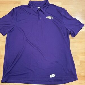 NFL Baltimore Ravens Team Apparel TX3 Cool Polo Shirt Purple 3XL